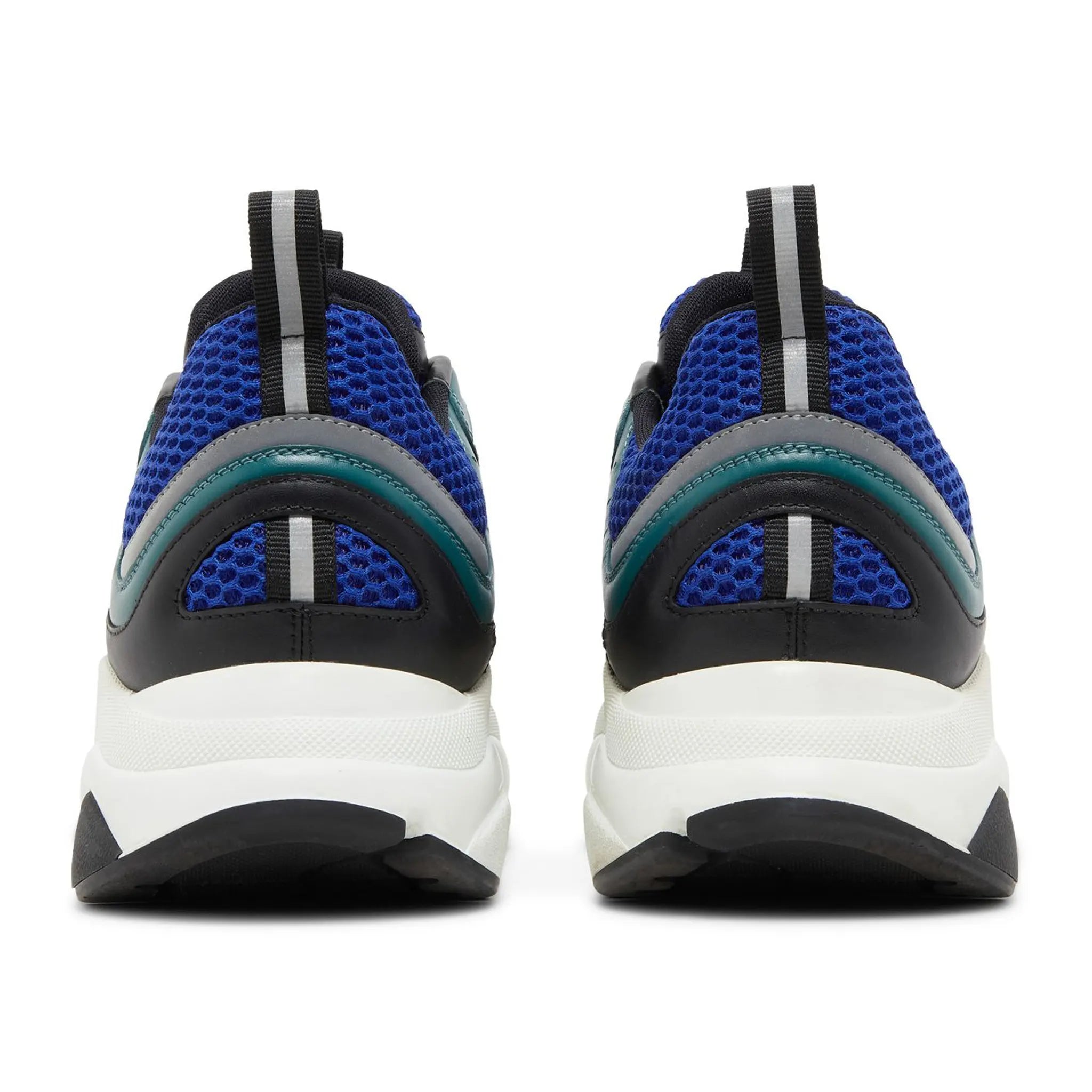 Back View of Dior B22 Blue Deep Green Trainer 3SN231YKC_H565
